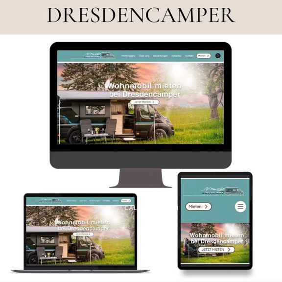 Website für Dresdencamper –  Wohnmobilvermietung in Dresden