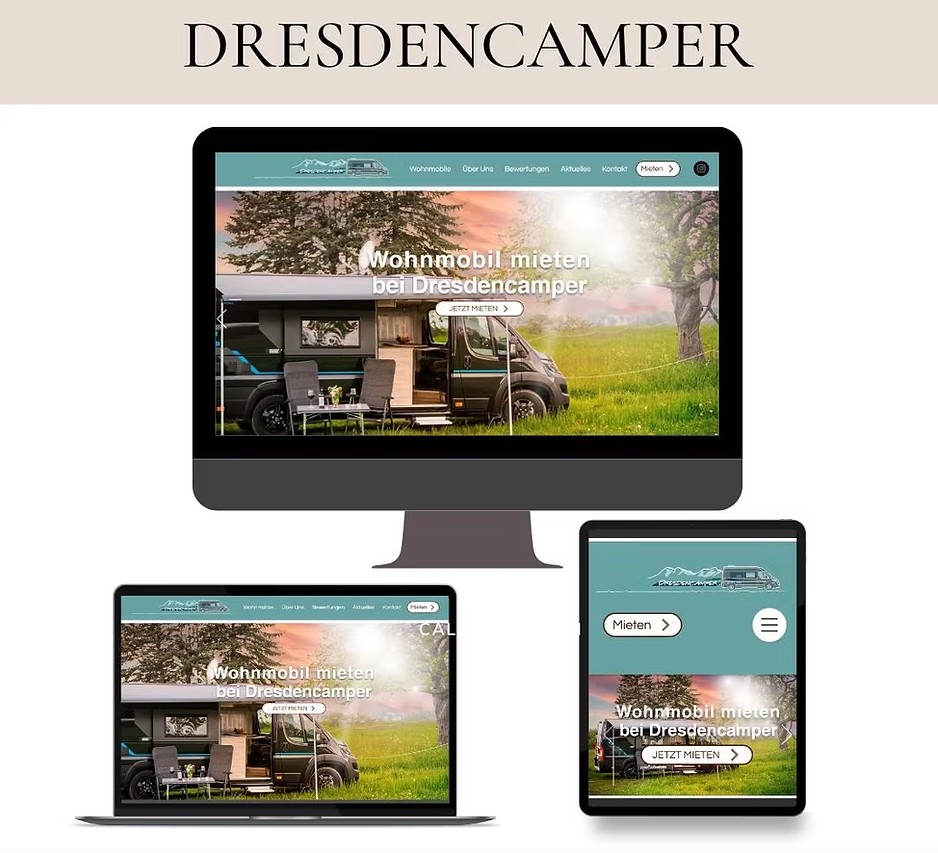 Website für Dresdencamper –  Wohnmobilvermietung in Dresden